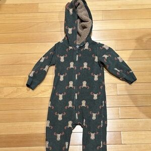 Cozy Kids One Piece with moose Print